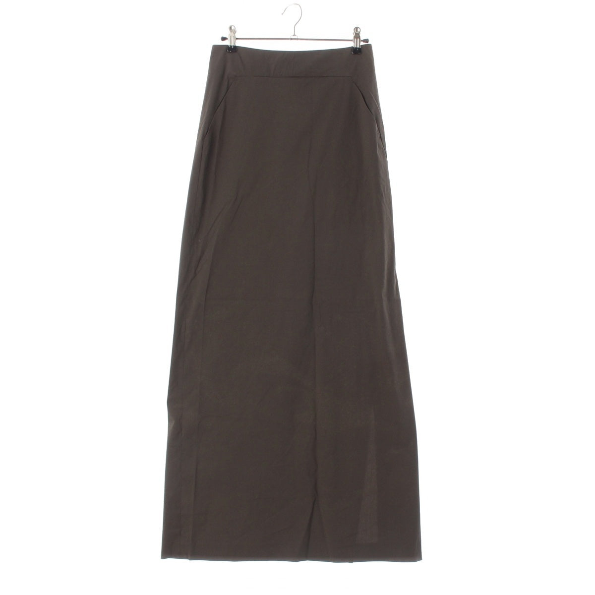 JIL SANDER Cotton nylon archive skirt bias cut maxi bottoms Moss green 34