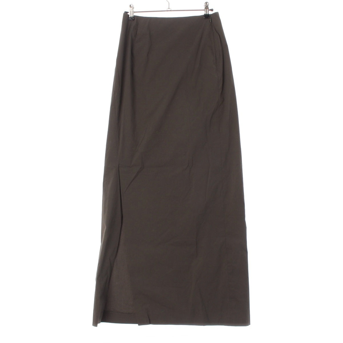 JIL SANDER Cotton nylon archive skirt bias cut maxi bottoms Moss green 34