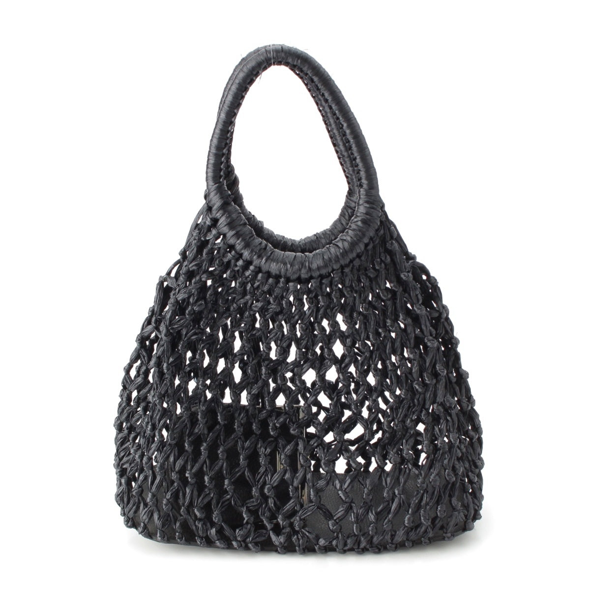 DOLCE&GABBANA Raffia Archive Shopping Bag Handbag With porch black