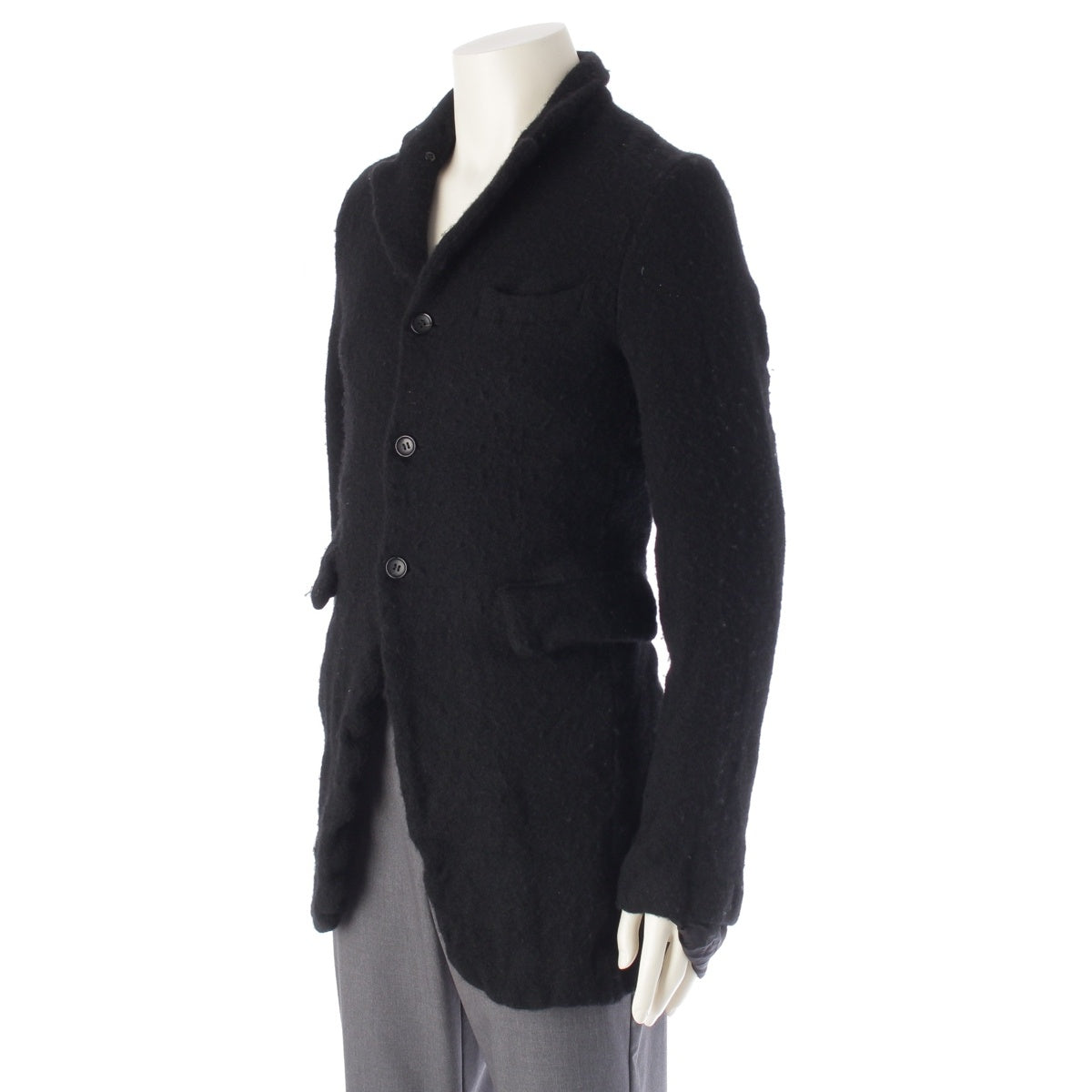 COMME des GARCONS HOMME PLUS wool Full rug 3B tailored jacket PJ-J017 black XS