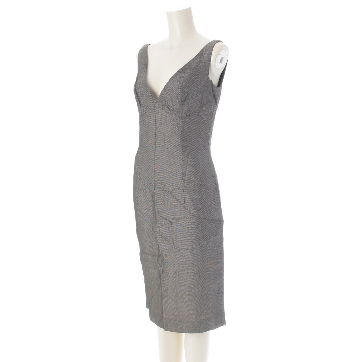 Dior Cotton x Viscose Galliano period microdot pattern one piece 9P12066004 gray 38