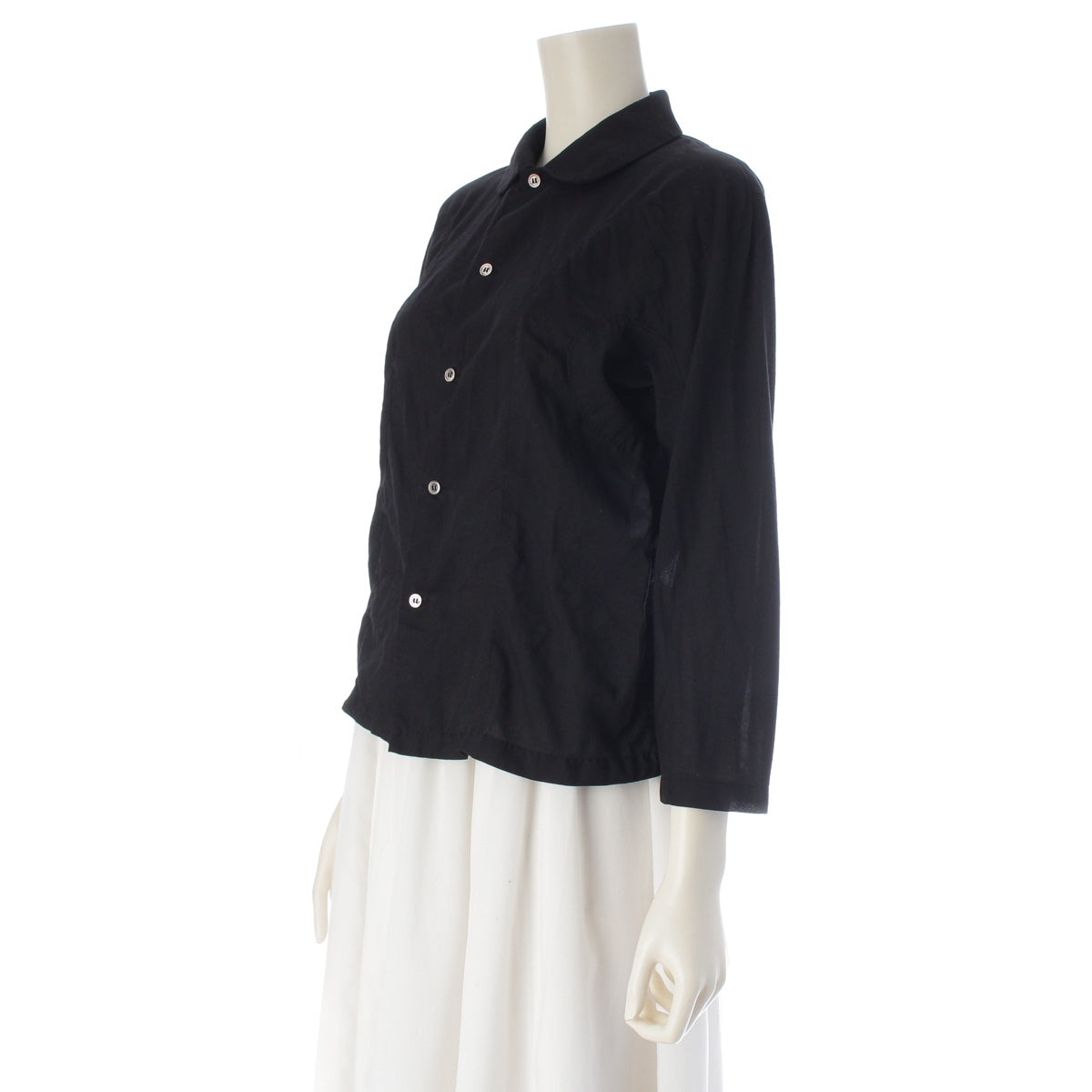 COMME des GARCONS Product dyed round collar shirt blouse tops GP-B015 black XS