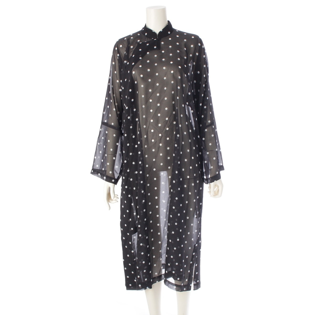 COMME des GARCONS COMME des GARCONS Comcom See-through dots one piece dress RE-O023 Black White S
