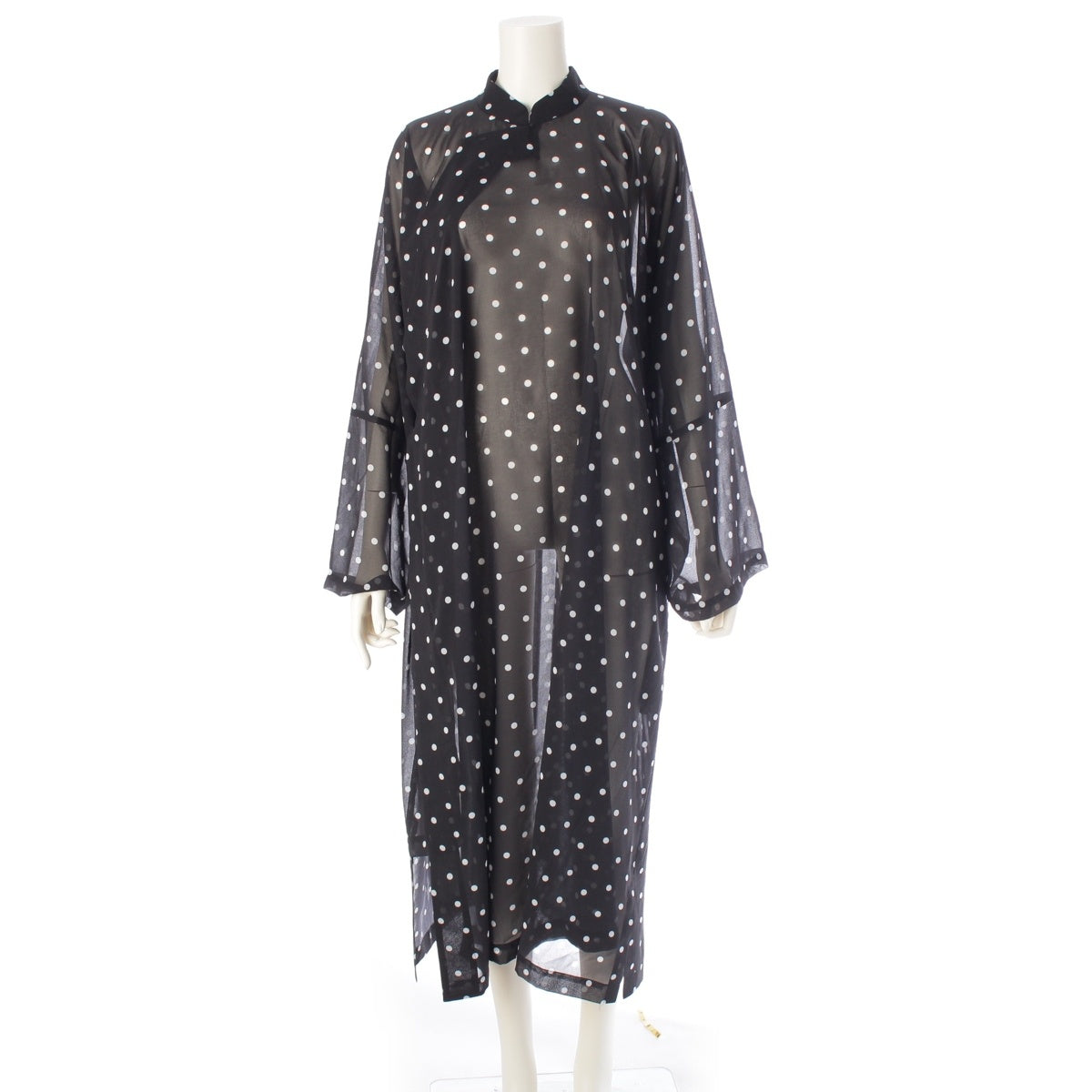 COMME des GARCONS COMME des GARCONS Comcom See-through dots one piece dress RE-O023 Black White L