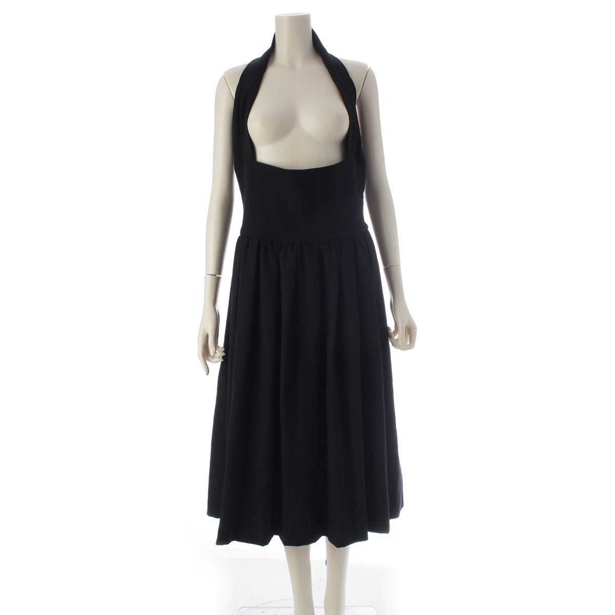 COMME des GARCONS COMME des GARCONS wool CommeCom one belt jumper skirt one piece RN-A002 black
