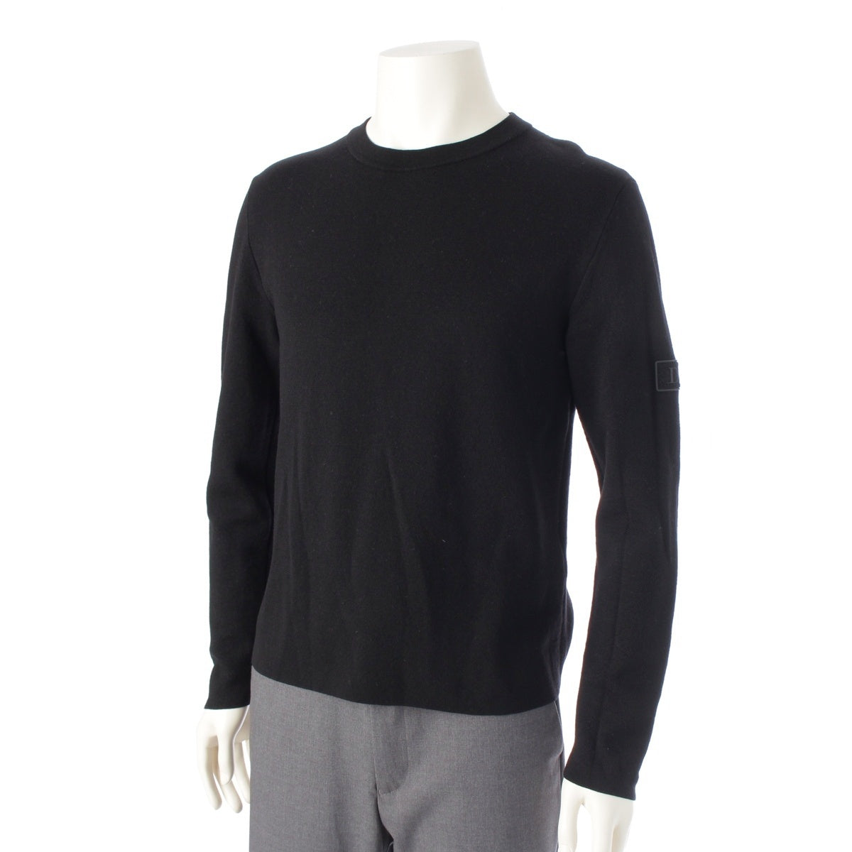 Dior wool logo patch knit sweater 933M647AT071 black M