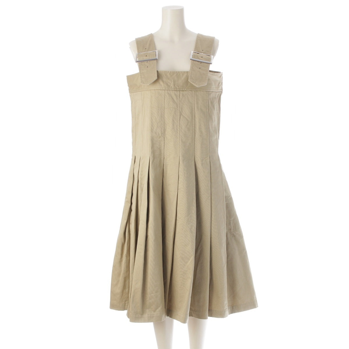 COMME des GARCONS COMME des GARCONS Comcom cotton Pleated suspender skirt one piece RO-A006 beige XS