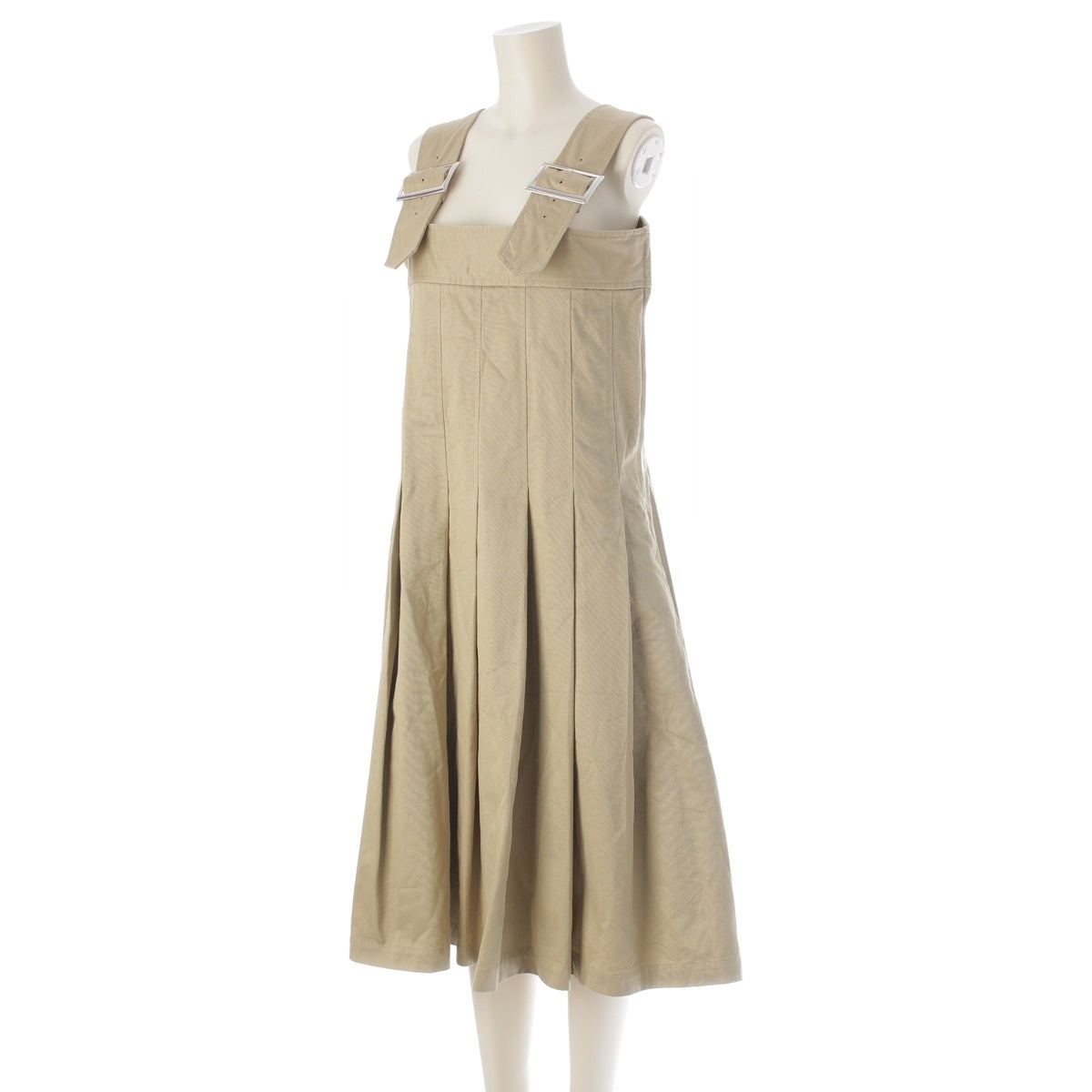 COMME des GARCONS COMME des GARCONS Comcom cotton Pleated suspender skirt one piece RO-A006 beige XS