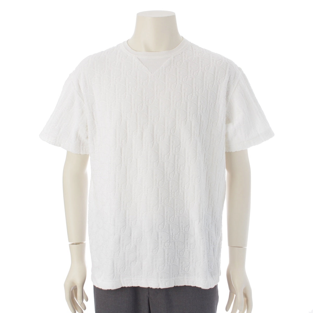 Dior cotton Oblique Pile Trotter Short sleeve T-shirt tops 113J692A0614 white S