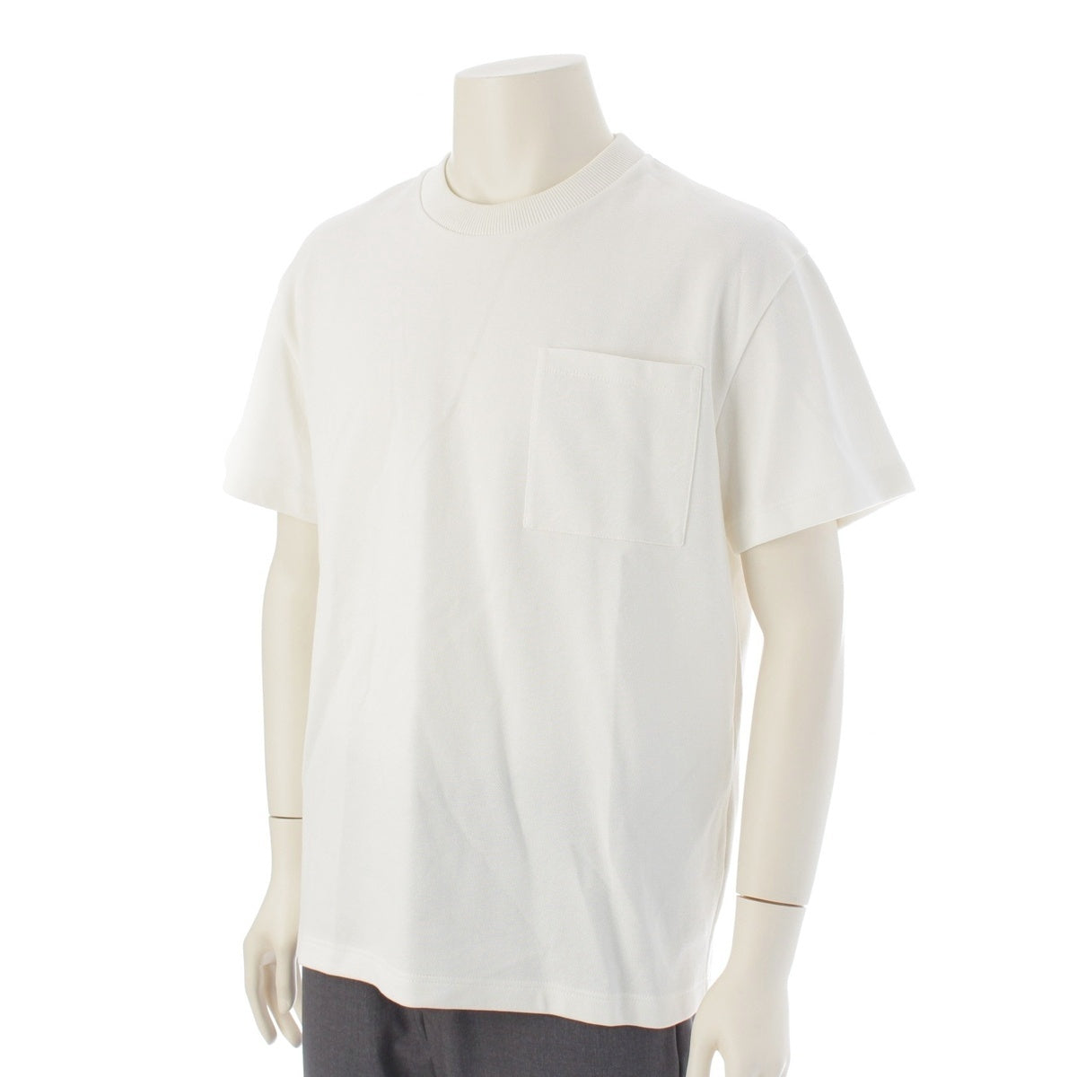 LOUIS VUITTON cotton Monogram Pocket Short sleeve T-shirt tops RM241MQ white S