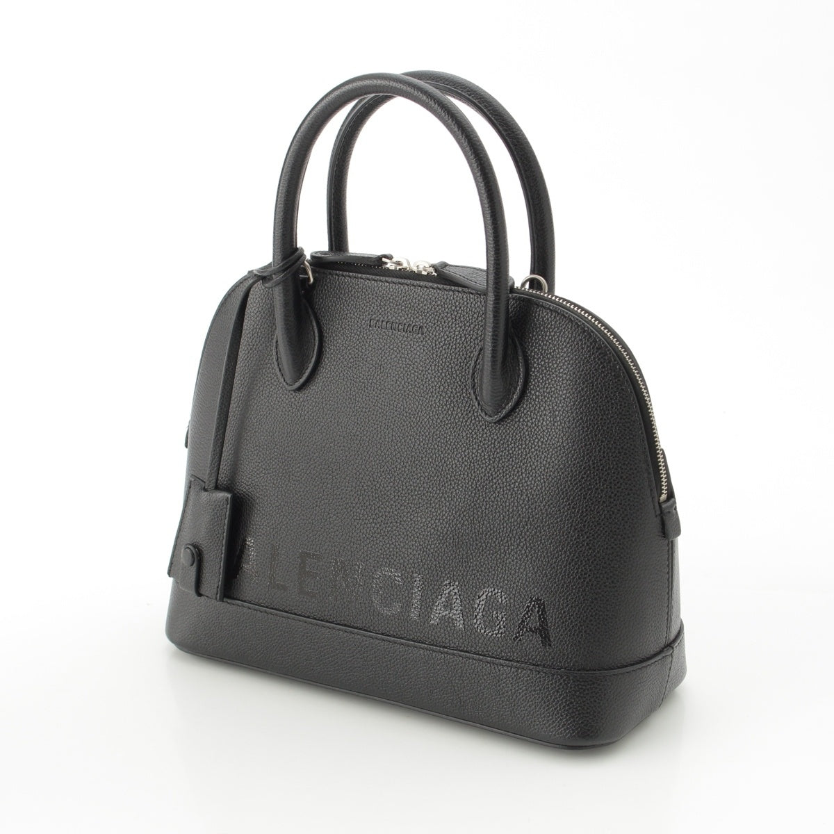 BALENCIAGA Ville S leather Logo 2way Shoulder Handbag 550645 black