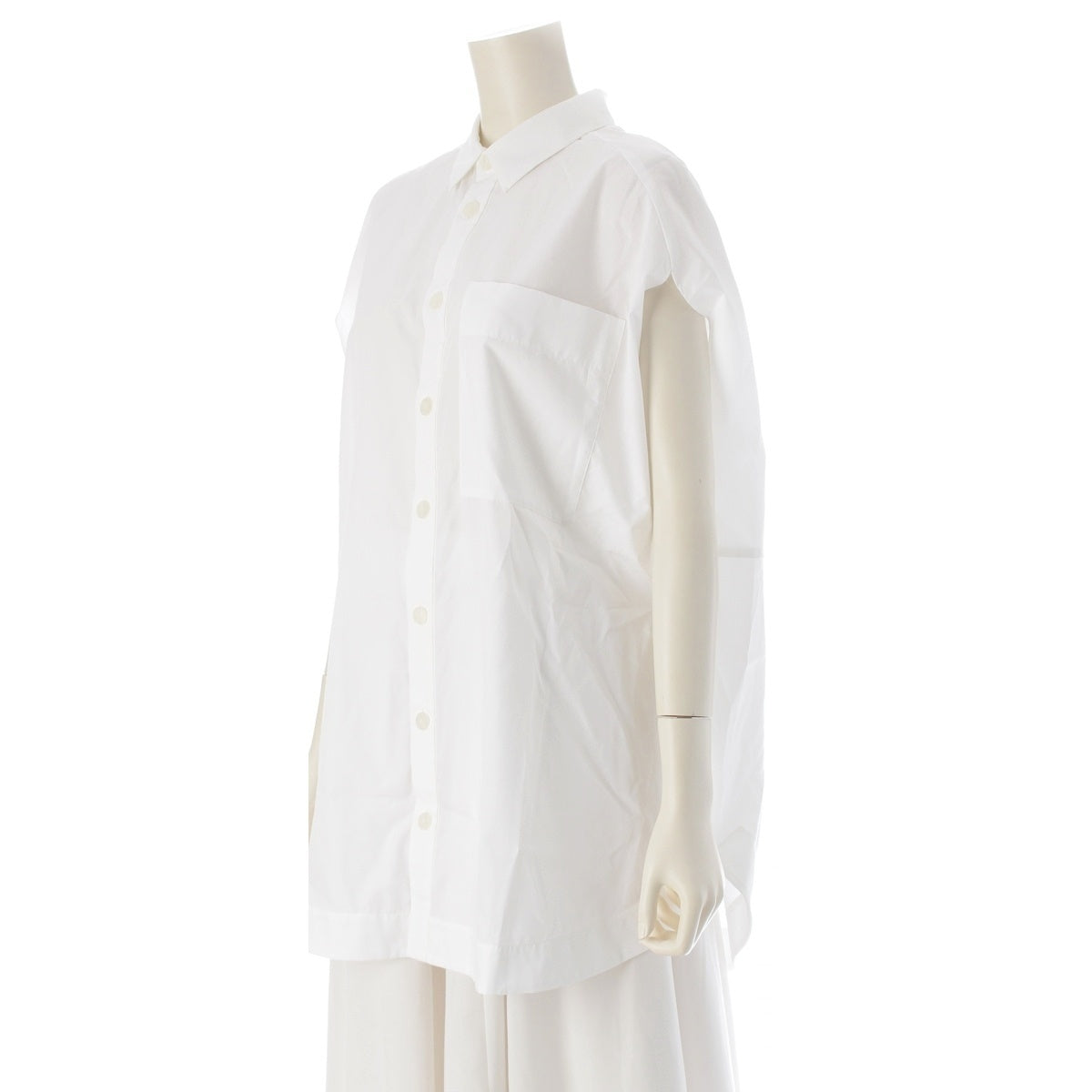 ENFOLD Circle Sleeveless Shirt blouse tops 300IA130-0021 white 38