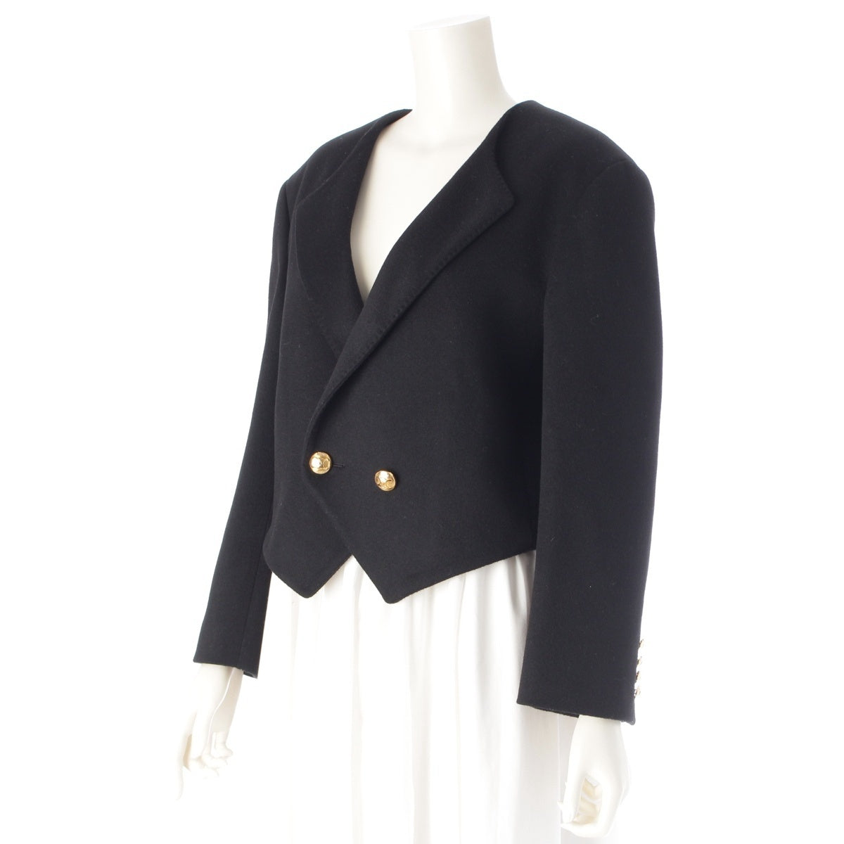 CELINE wool Triomphe Button Loose Military jacket 2V96L998K black 34