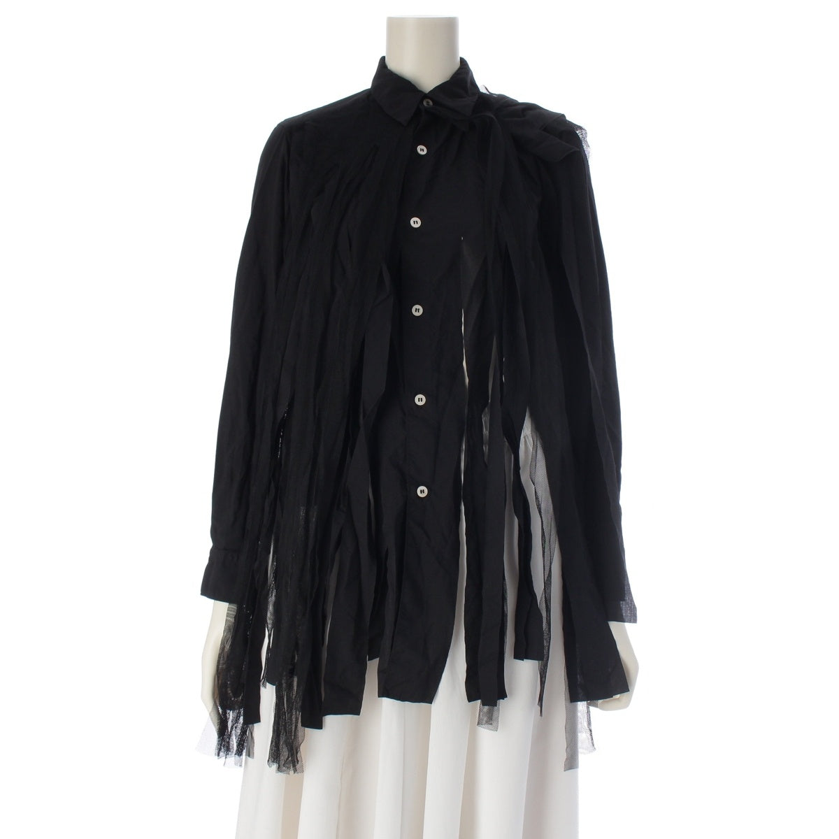 COMME des GARCONS COMME des GARCONS Cut-off design Long sleeve shirt tops RI-B002 black XS