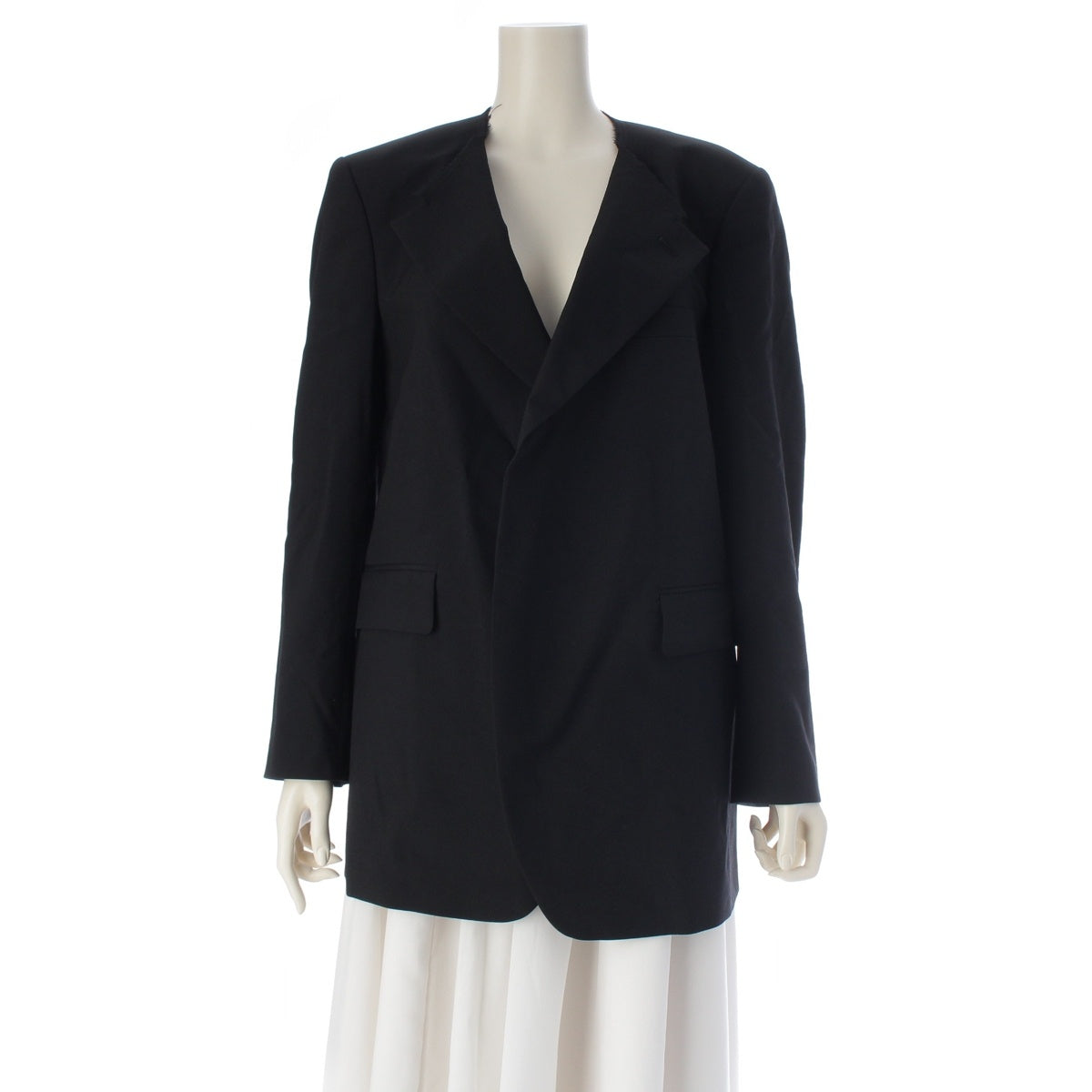 COMME des GARCONS COMME des GARCONS wool Cut-off design, buttonless Jacket RG-J028 black M