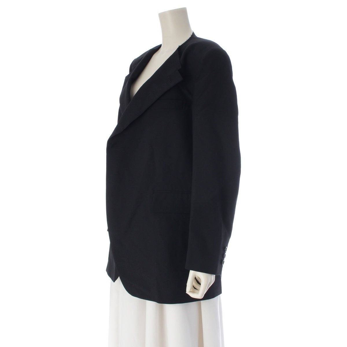 COMME des GARCONS COMME des GARCONS wool Cut-off design, buttonless Jacket RG-J028 black M
