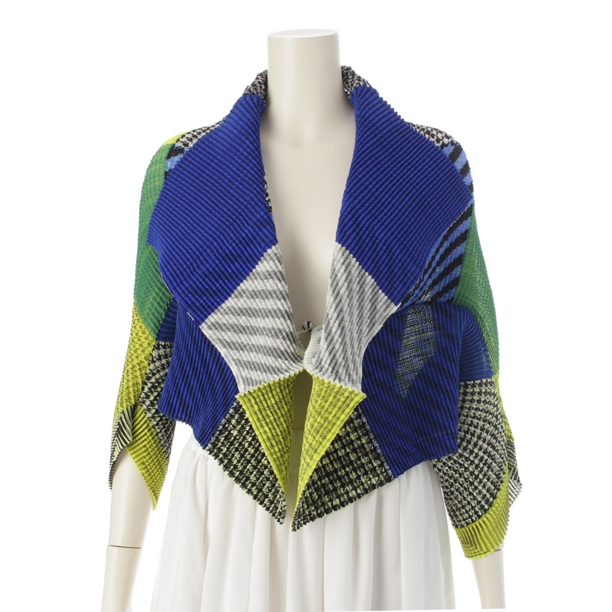 ISSEY MIYAKE Big color, irregular block, stripe tailored jacket Long sleeve top IM31FD602 multicolor 2