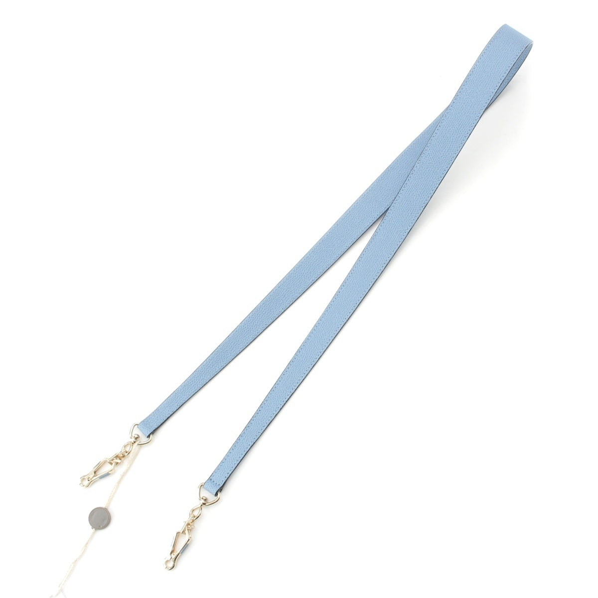 Valextra Triennale Calfskin Gold Metal strap Shoulder blue