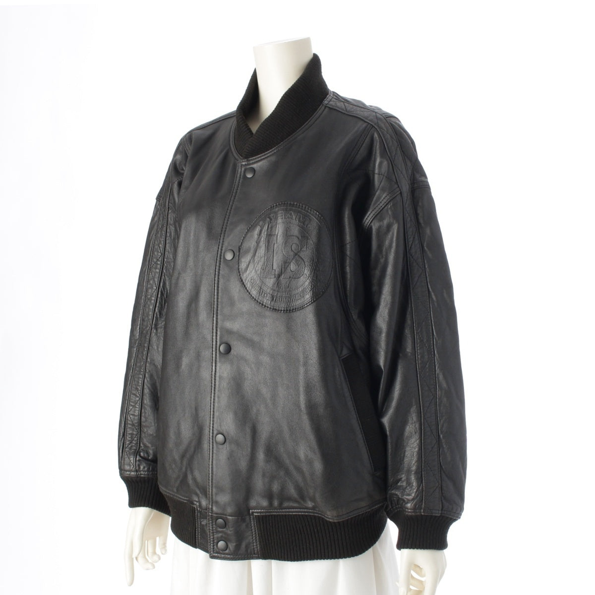 ISSEY MIYAKE Sports Lamb leather IS logo Jacket outer RO33076 black 9