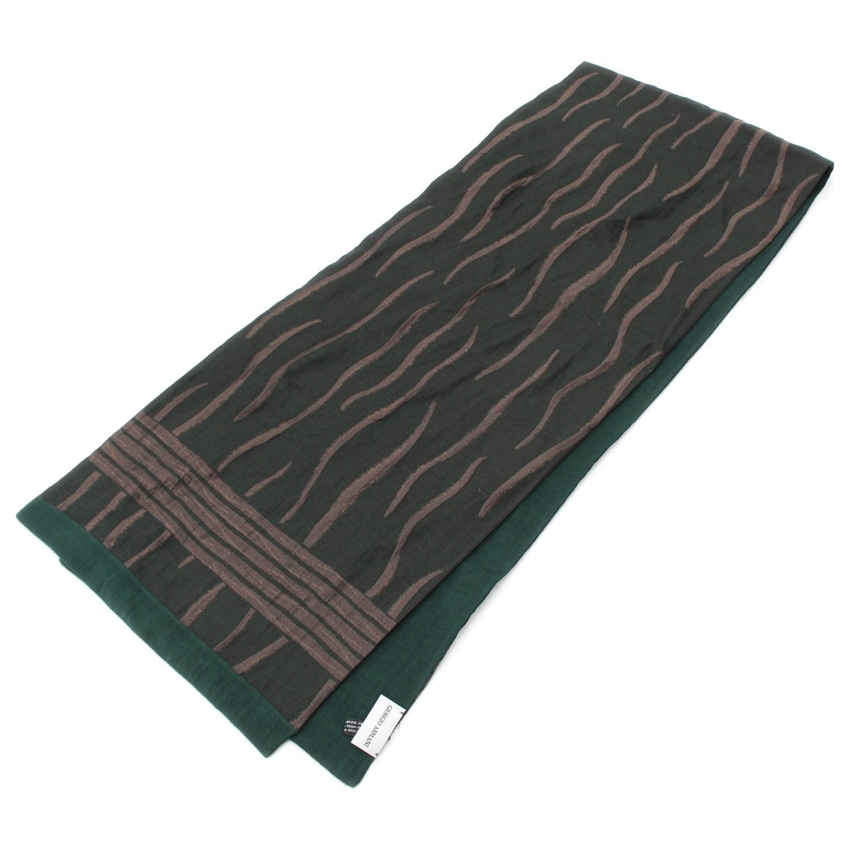 GIORGIO ARMANI silk Stall scarf green