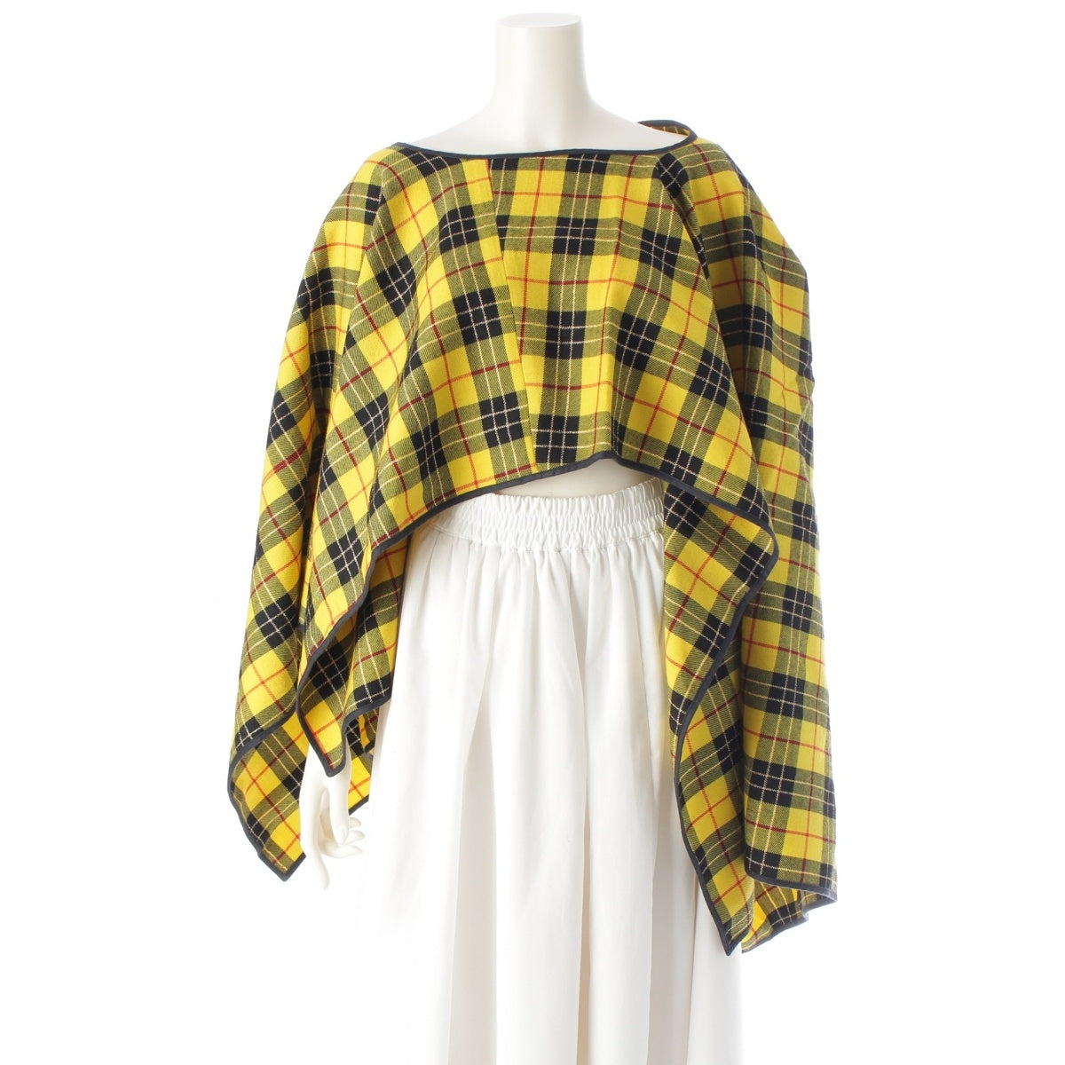 COMME des GARCONS Check Pattern Transformation poncho GP-04016S yellow S