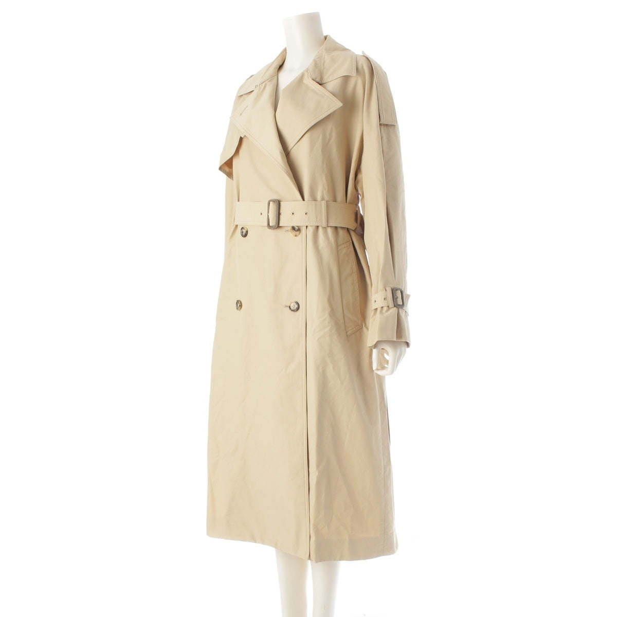 ebure Cotton nylon Belt Long trench coat outer 2910200015 beige 36