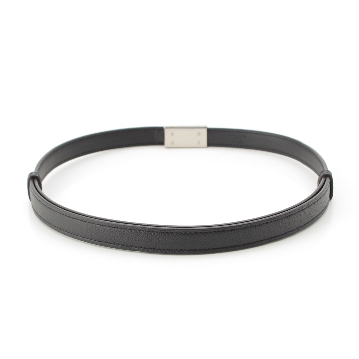 HERMES Epsom Leather X Stamp Drag belt black