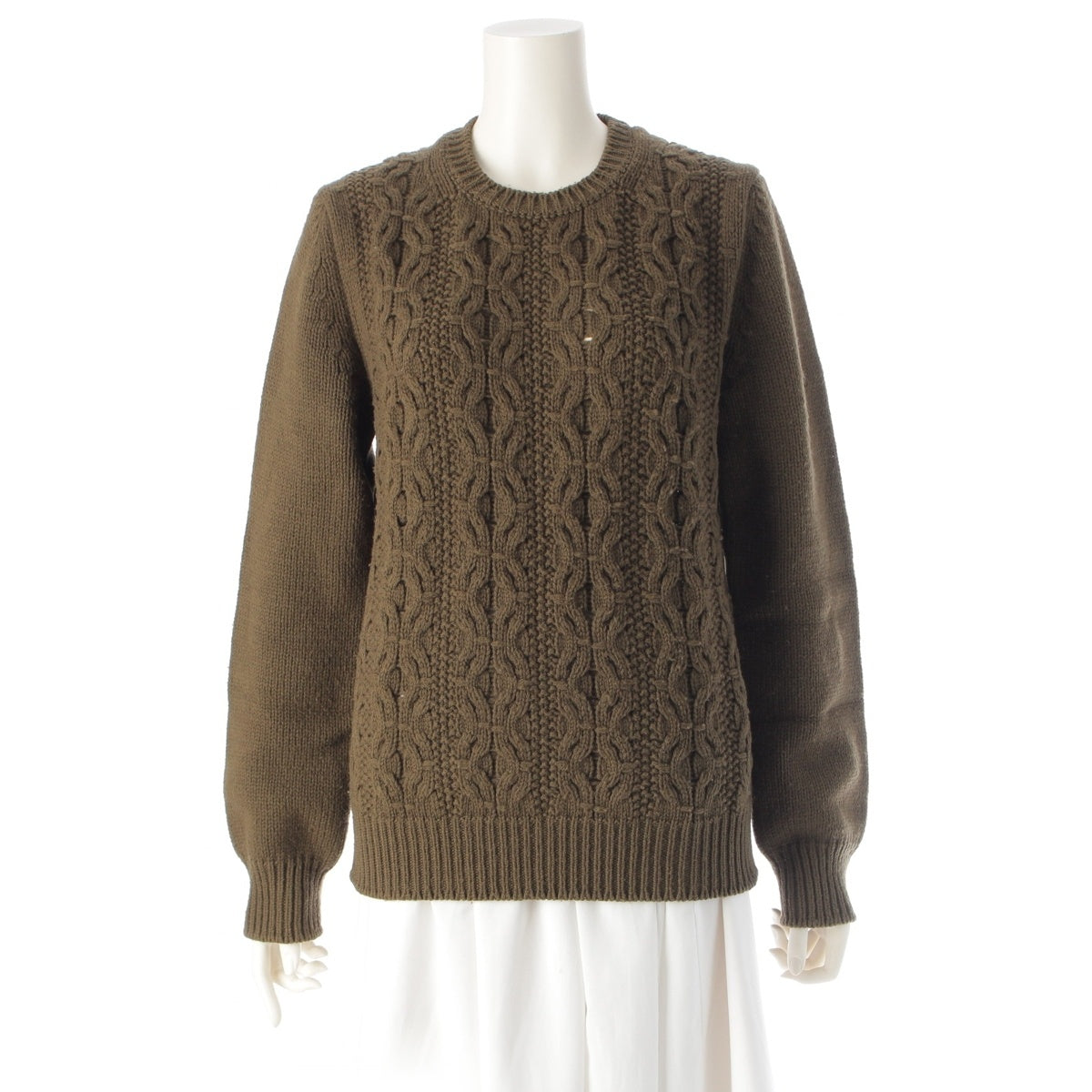 COMME des GARCONS Omdu wool knit sweater tops DJ-N509 khaki S