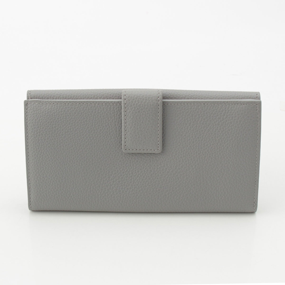 Alexander McQueen leather Skull motif long wallet Purse 275330 Gray x pink