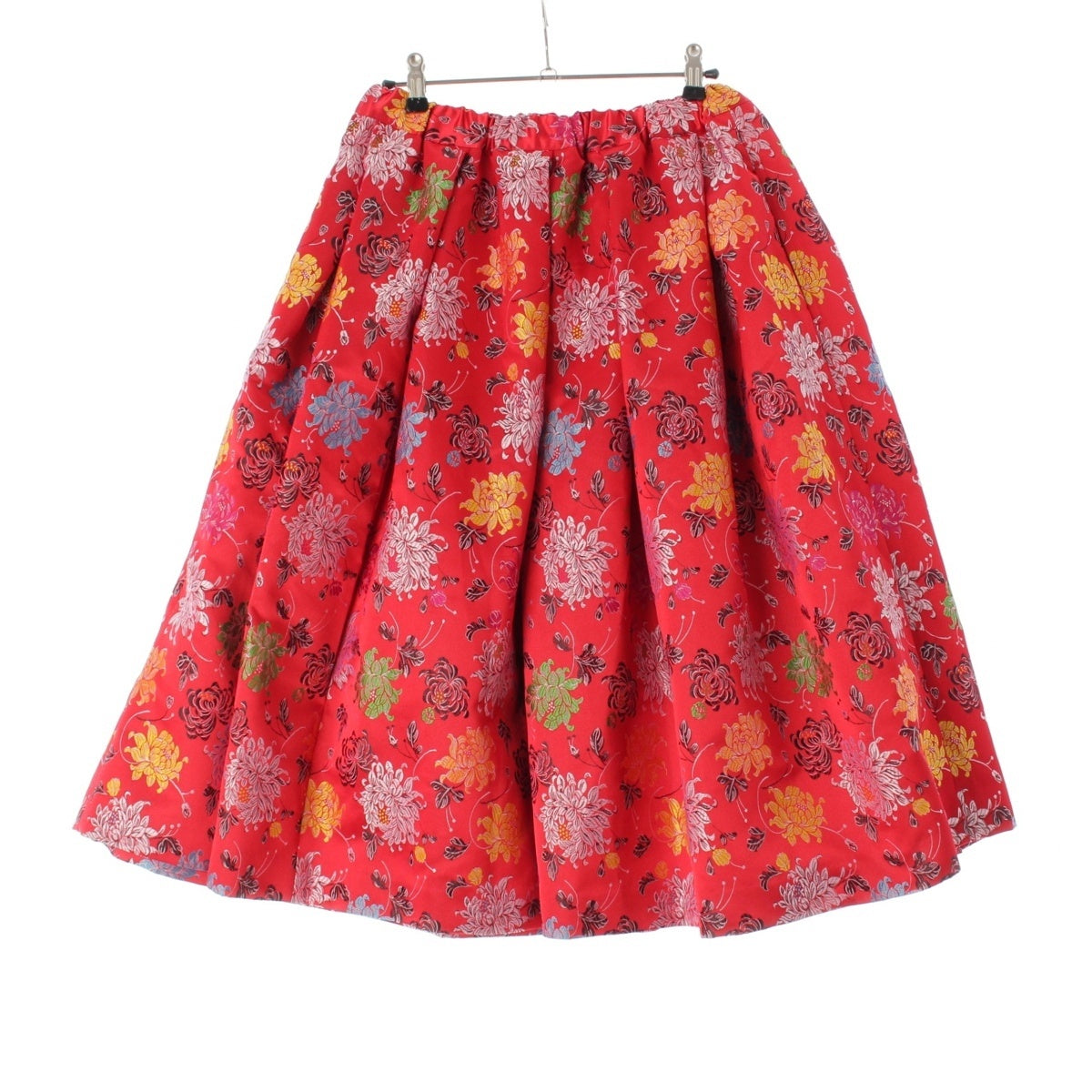 COMME des GARCONS Technical Flower Embroidery Tuck skirt Bottoms GO-S001 Red series XS