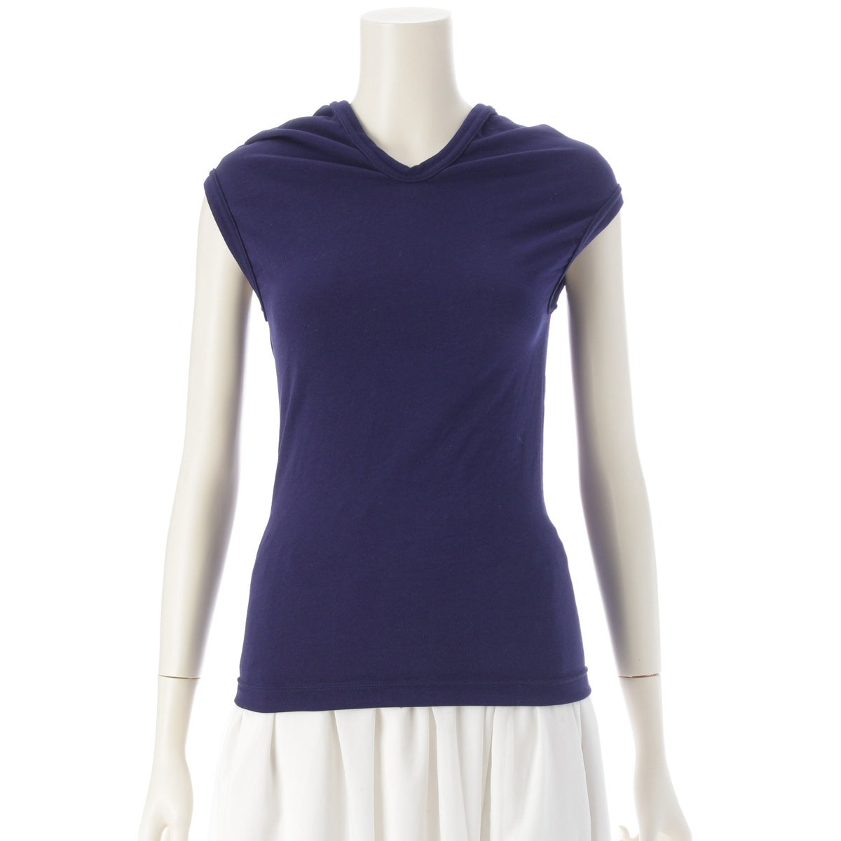 COMME des GARCONS Two-dimensional flat hooded balaclava deformation Cut tops GA-T019 Purple Stainless Steel