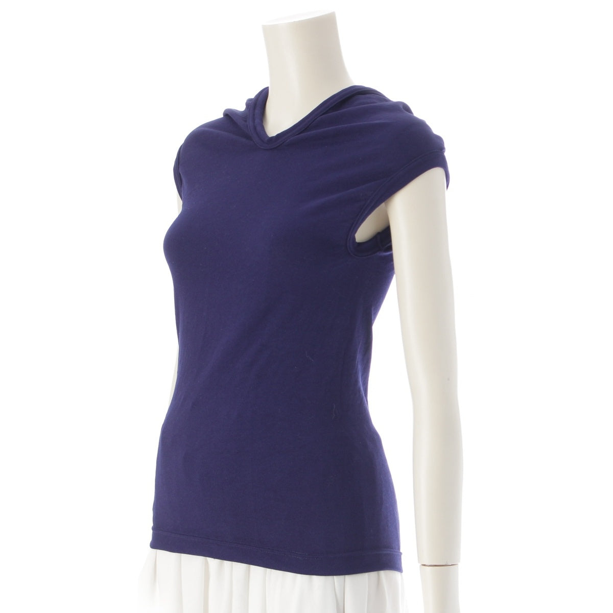 COMME des GARCONS Two-dimensional flat hooded balaclava deformation Cut tops GA-T019 Purple Stainless Steel