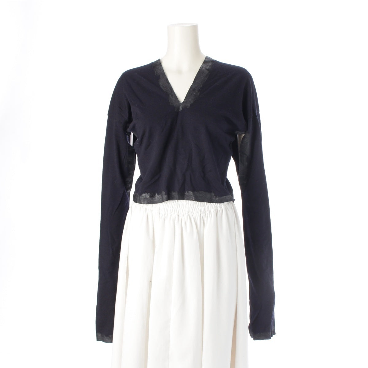 COMME des GARCONS Flat Coated Print Deformed Cut tops GT-110140 black