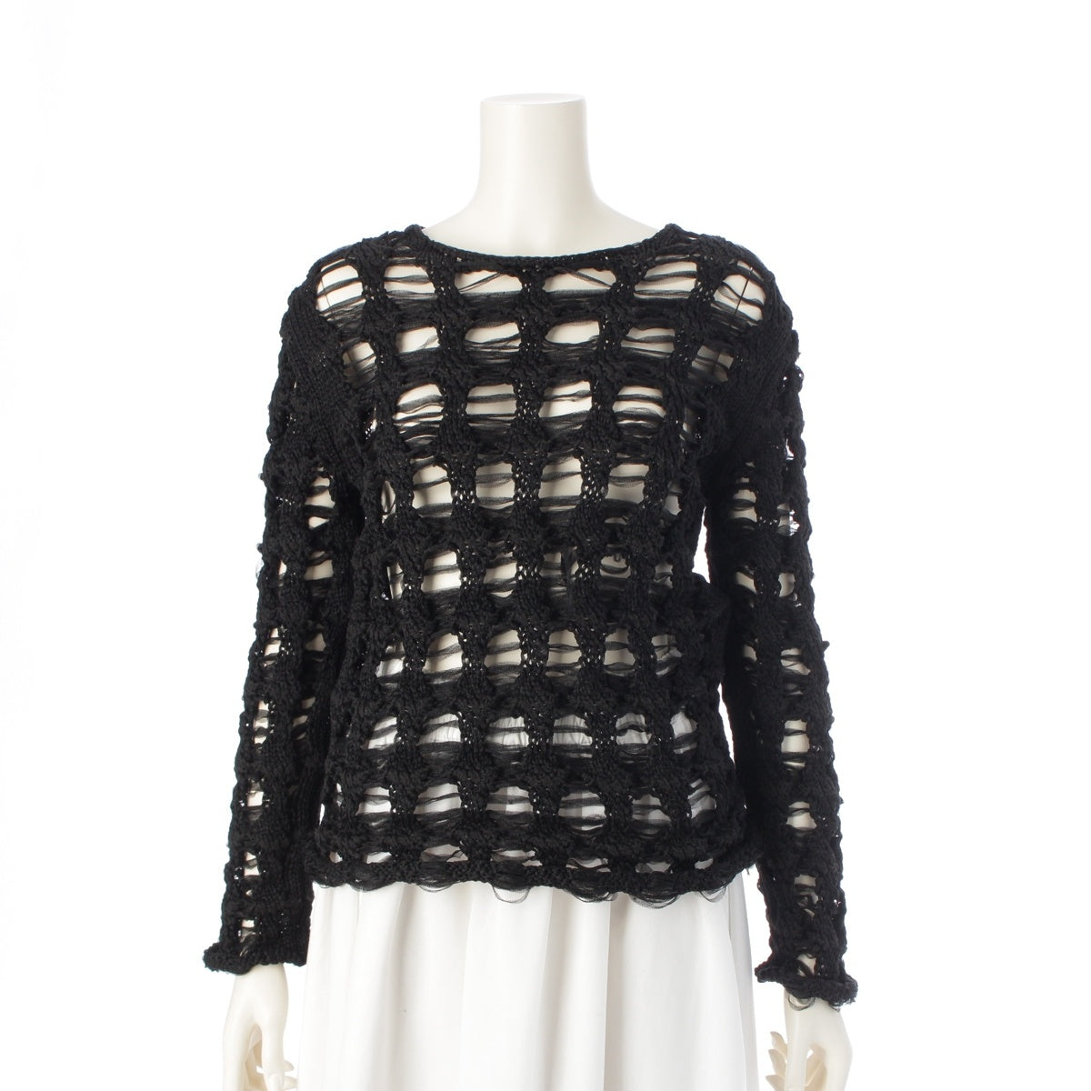 COMME des GARCONS Nylon knit sweater GK-N002 black XS