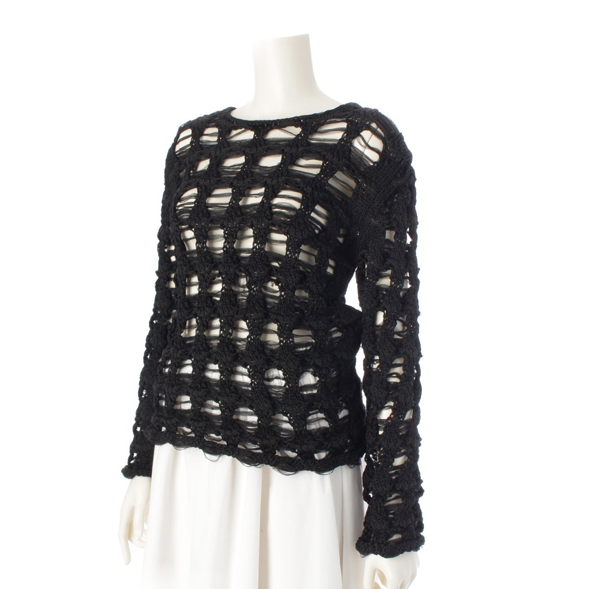 COMME des GARCONS Nylon knit sweater GK-N002 black XS