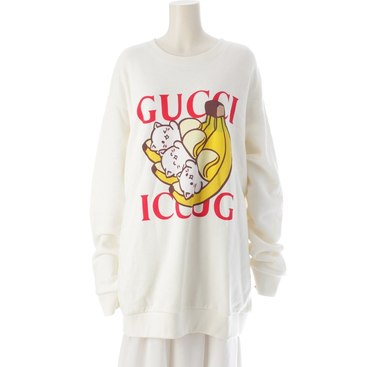 GUCCI Bananya cotton trainer sweat tops Ivory XXL
