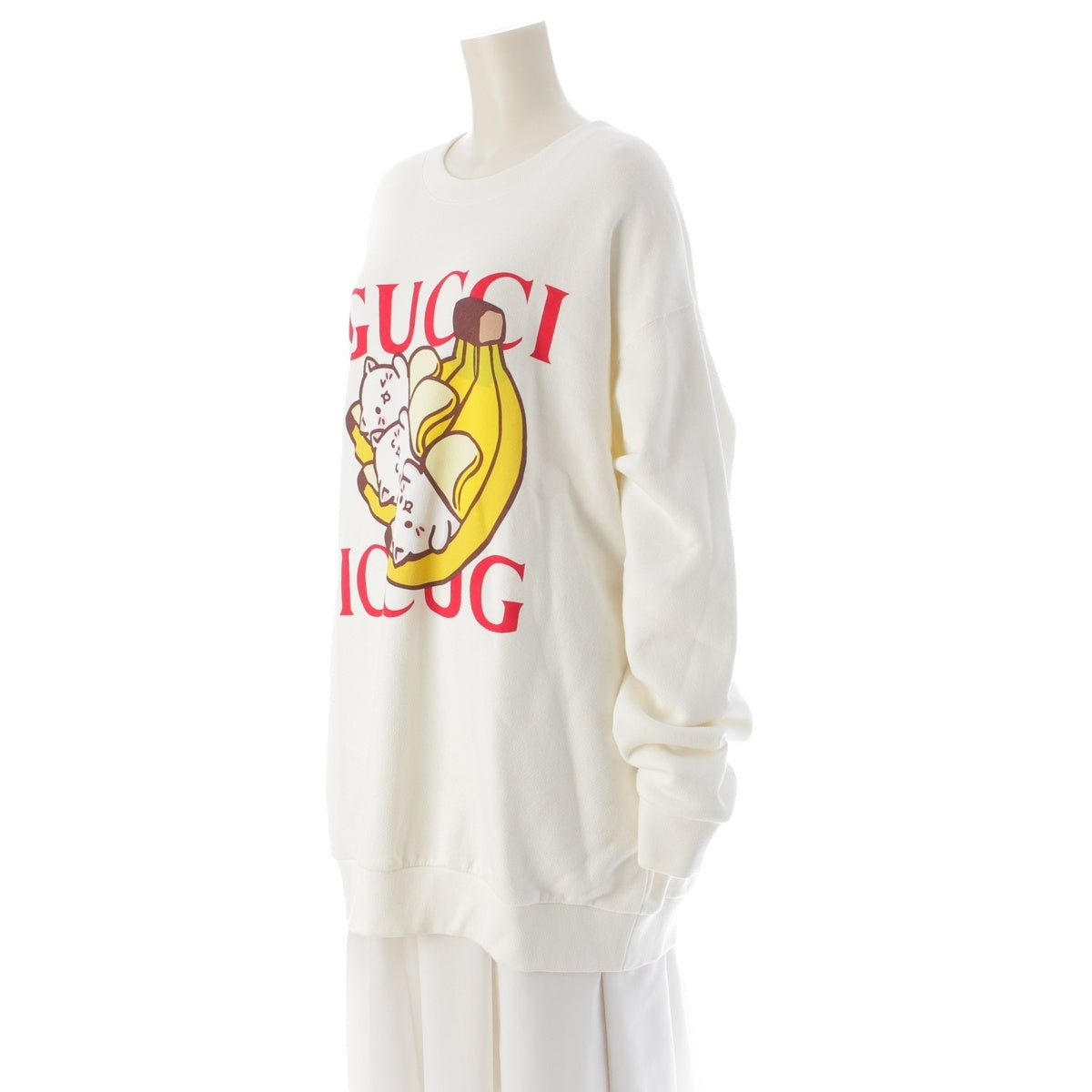 GUCCI Bananya cotton trainer sweat tops Ivory XXL