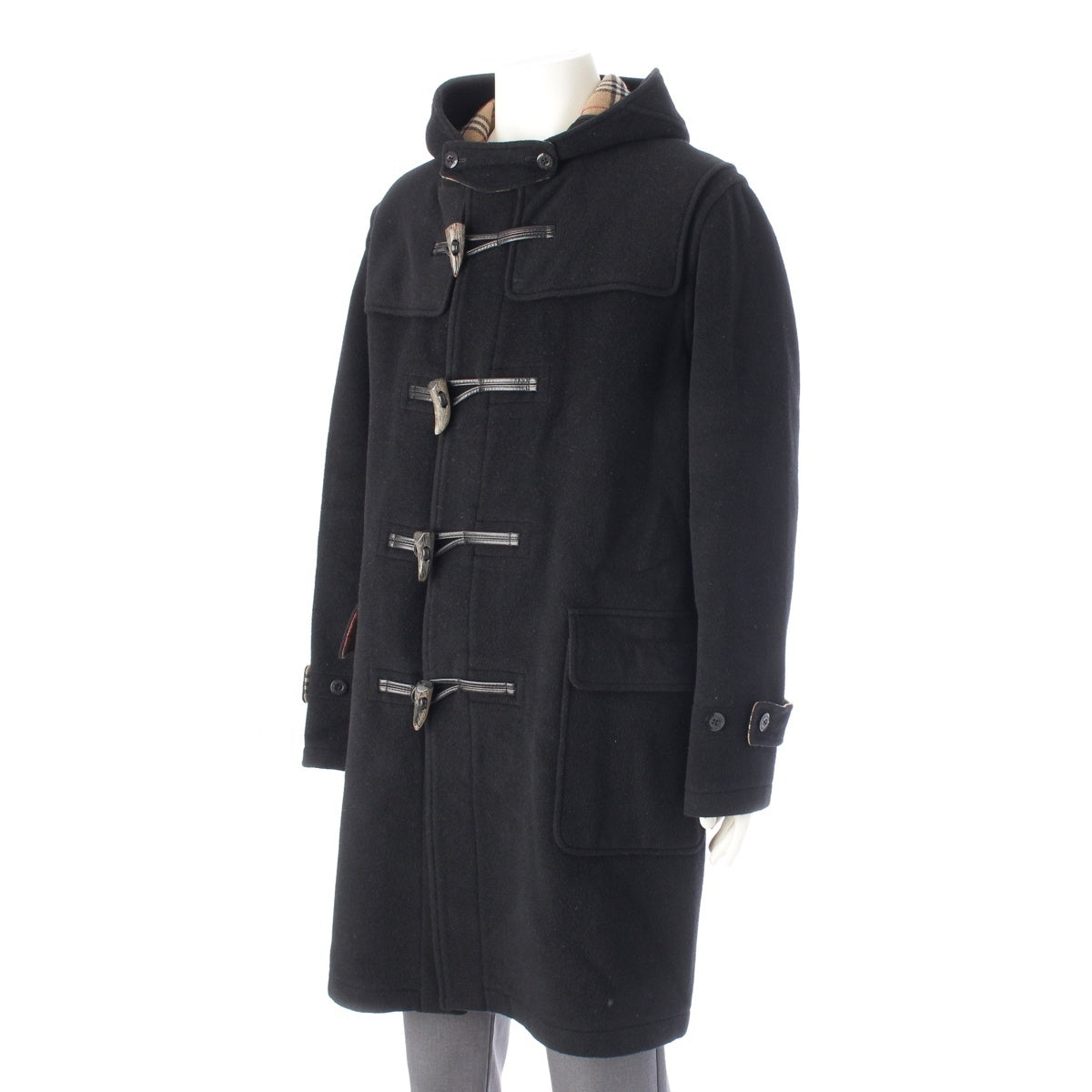 BURBERRY Black label wool Duffel coat outer BMC80-900-09 black LL
