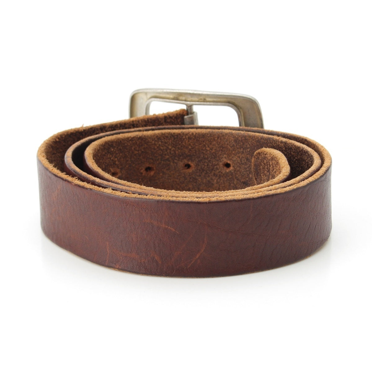 MARTIN MARGIELA leather 10 SilverMetal belt Brown