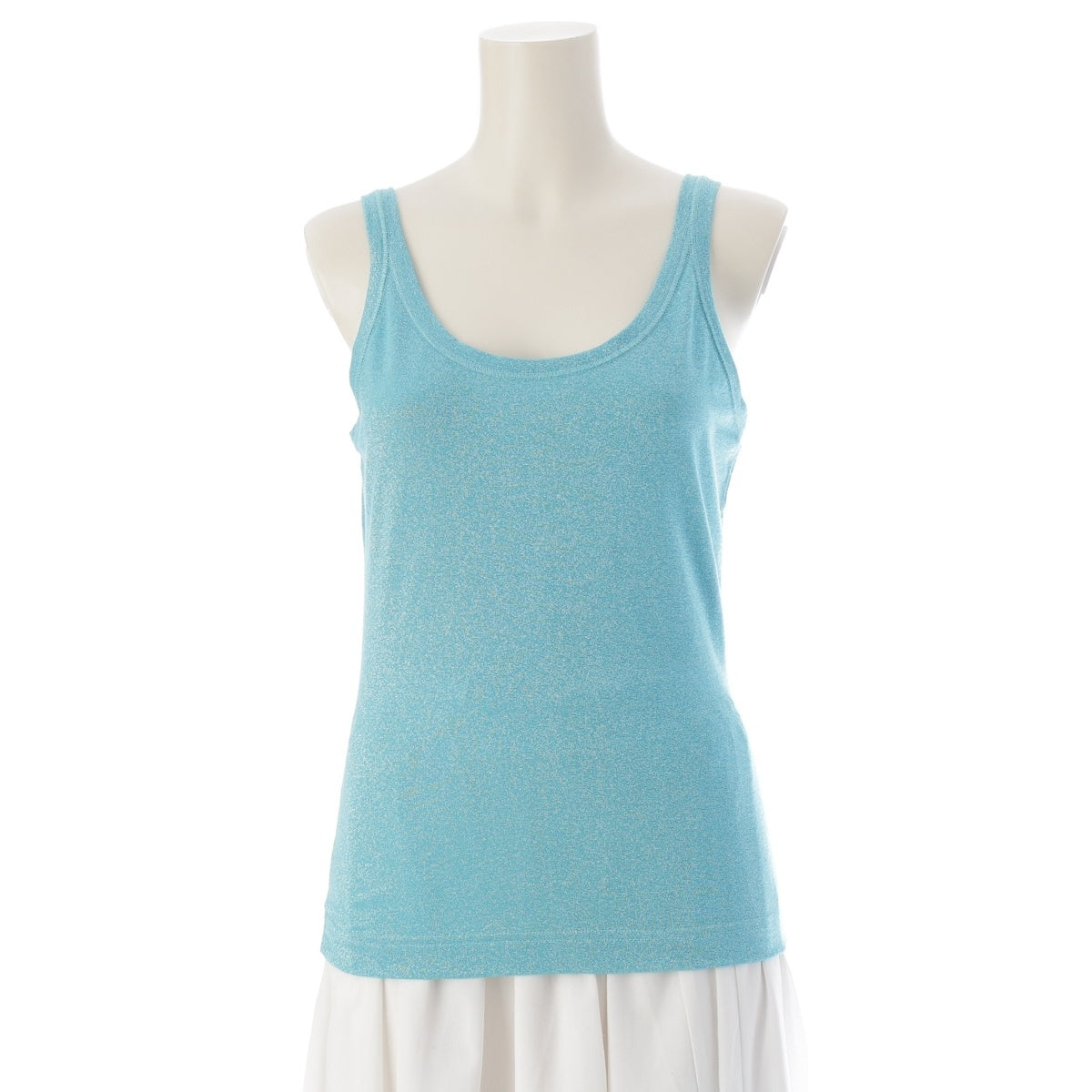 DOLCE&GABBANA Lame Glitter Sleeveless Tank top tops Light blue 40