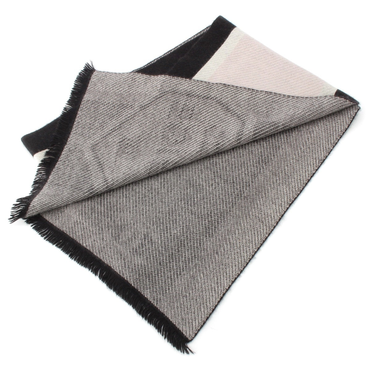 CHANEL 100% cashmere COCO Mark Scarf Multicolor pink