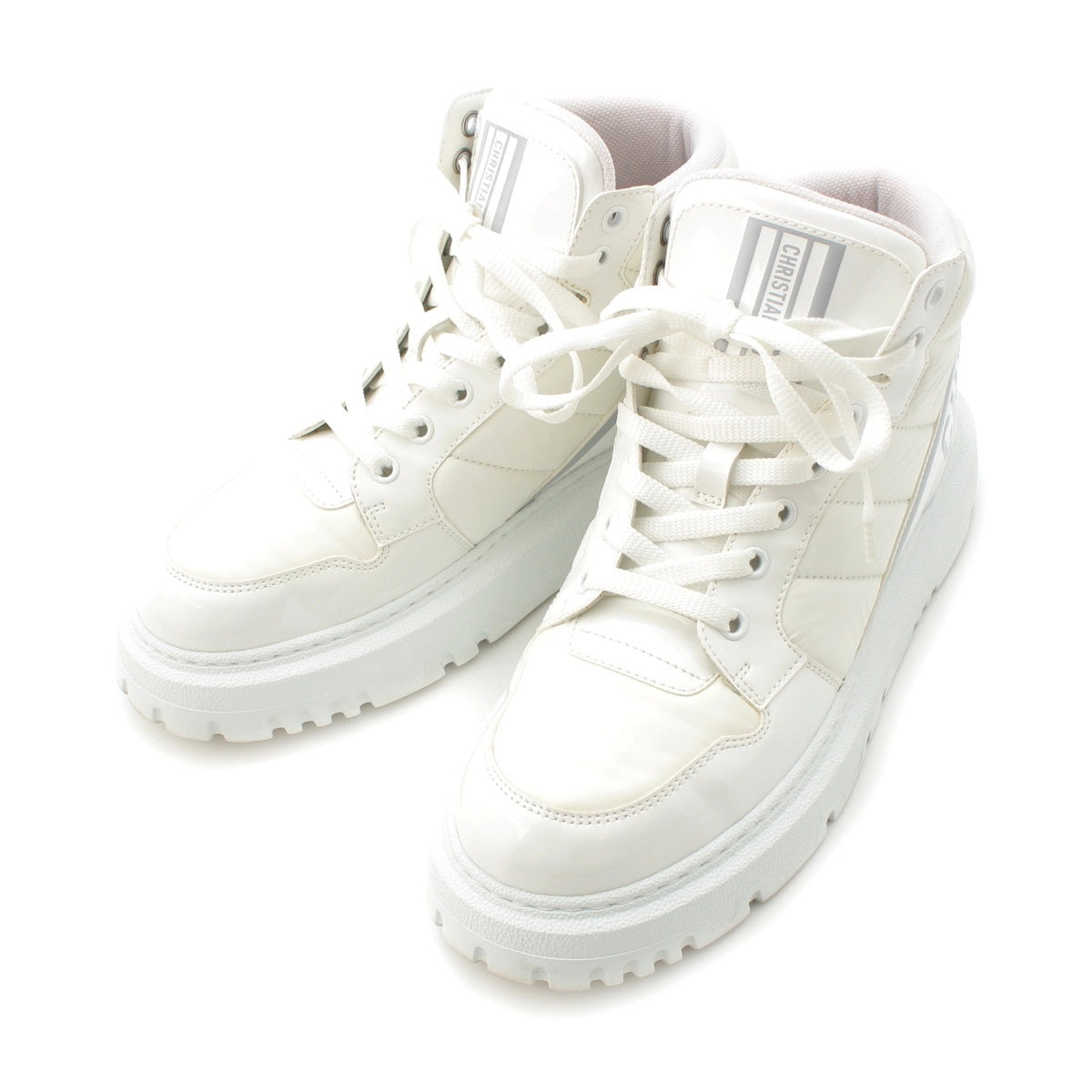 Christian Dior High cut sneakers shoes D-PLAYER KCK315NYF white 38