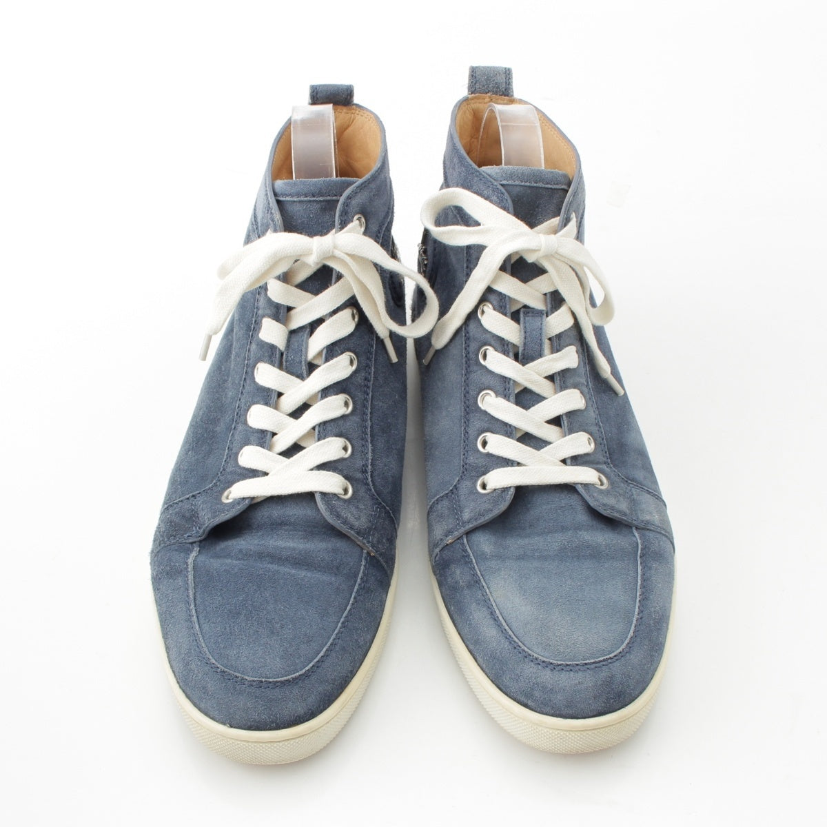 Christian Louboutin Lewis suede Logo High Top sneakers shoes Blue white 43