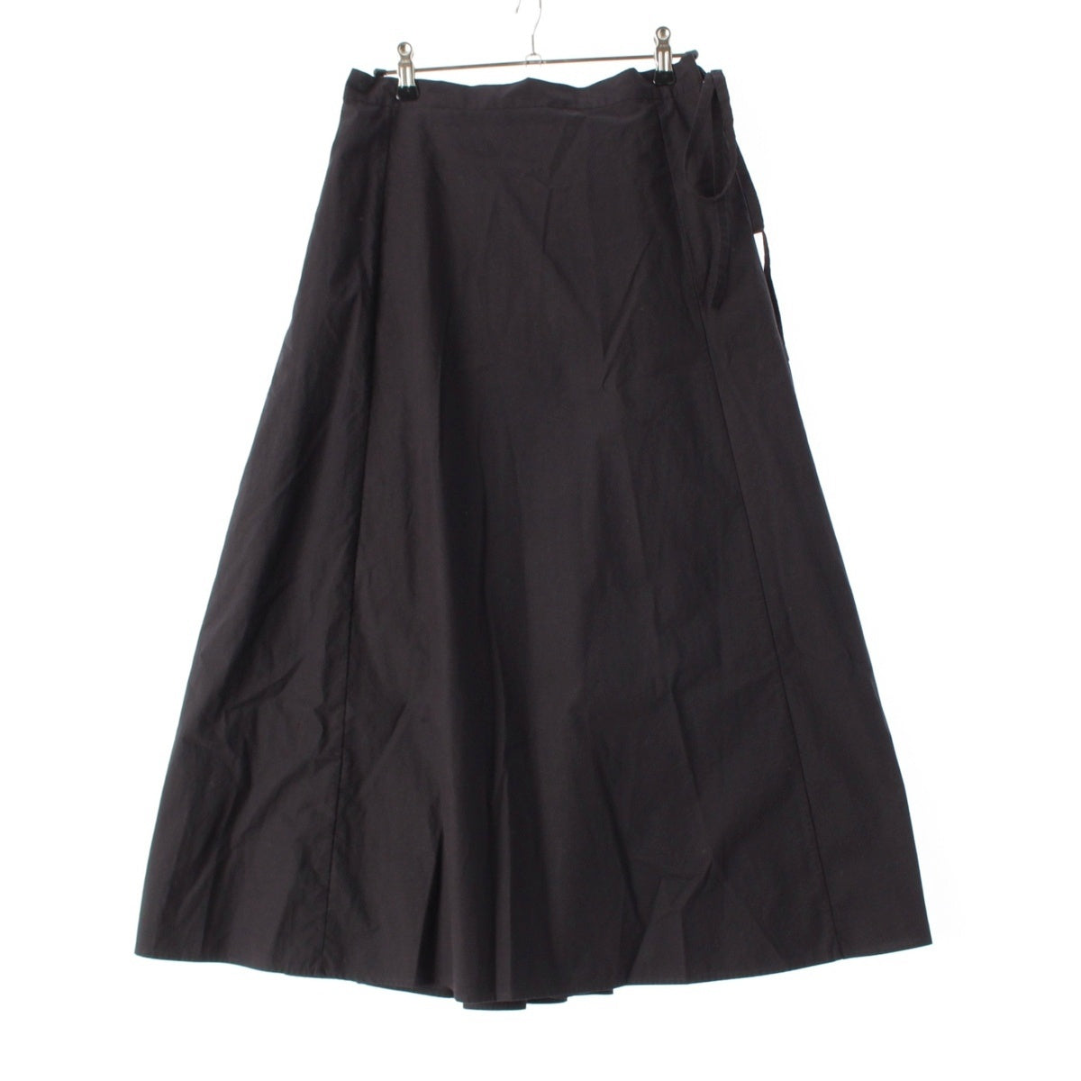 THE ROW FLEUR cotton Gathered Drawstring Long skirt 8024 W2517 black XS