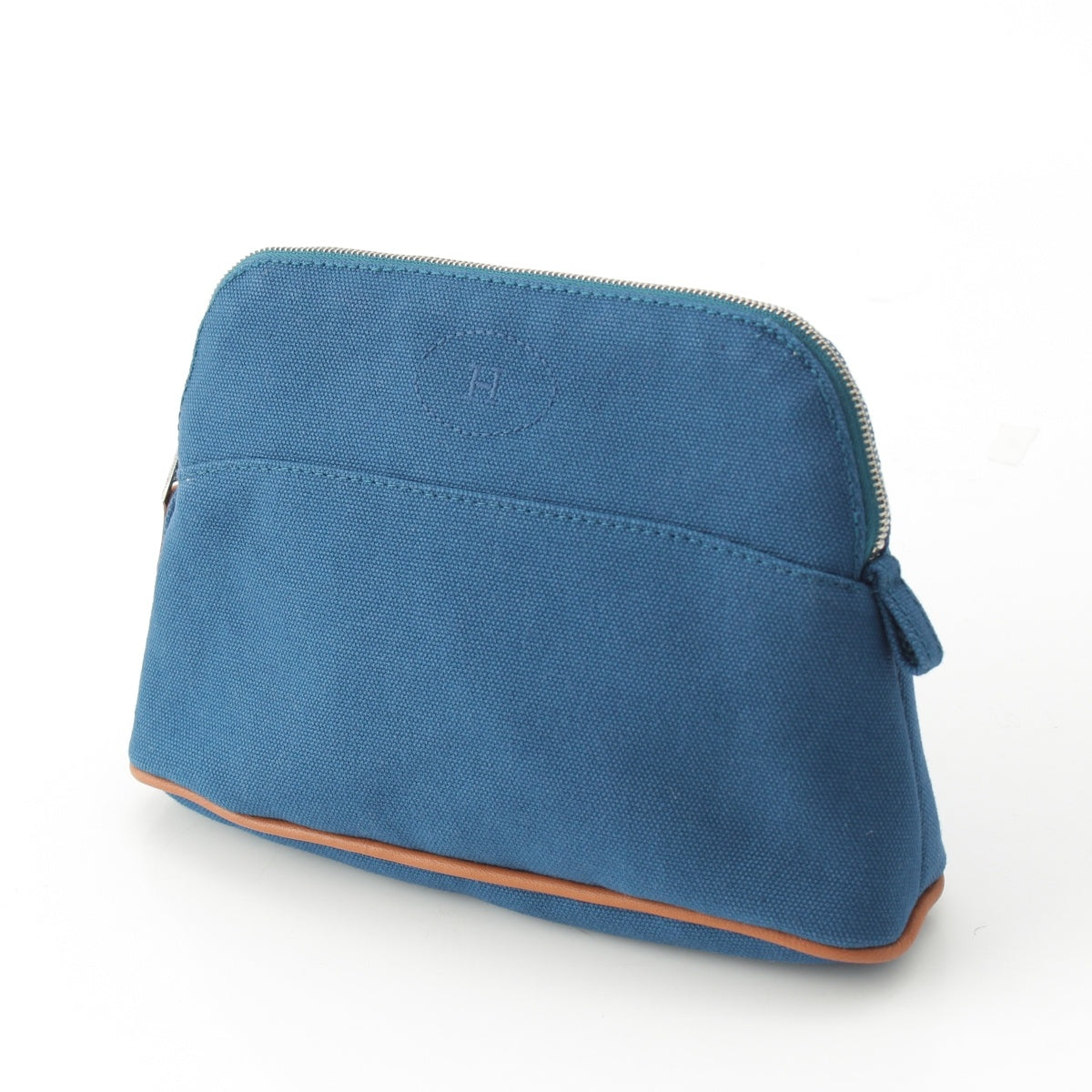 HERMES Bolide Mini Mini canvas Pouch blue
