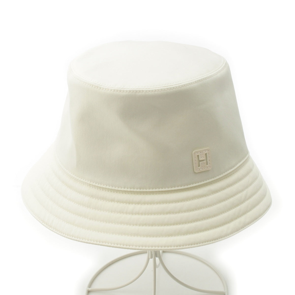 HERMES cotton Fred H-Cut Bucket hat hat white 58