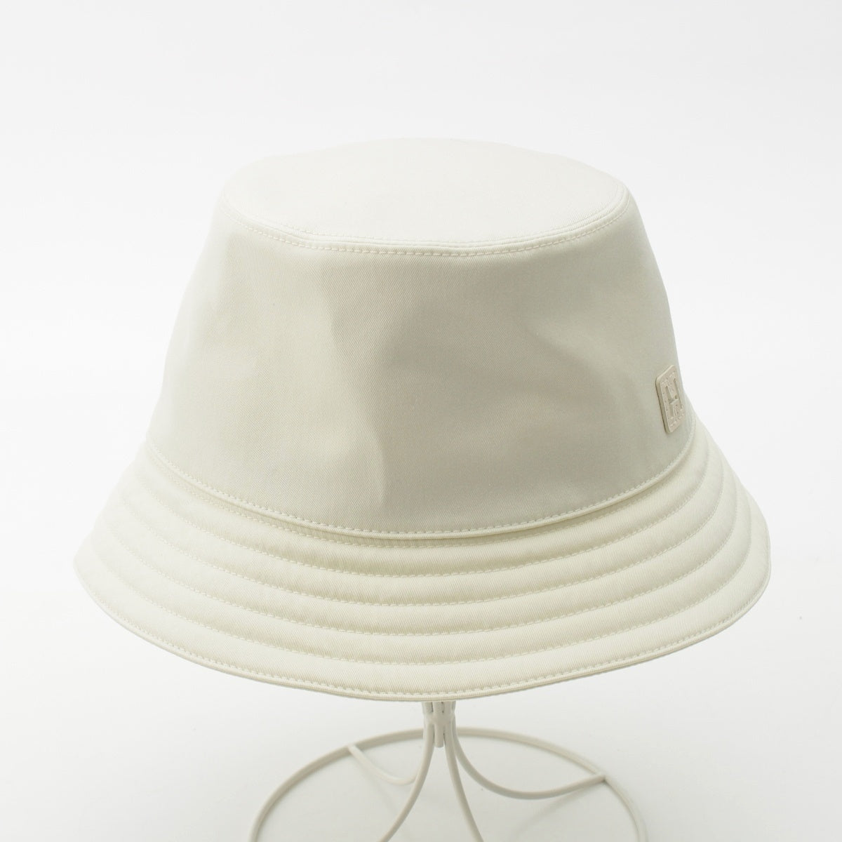 HERMES cotton Fred H-Cut Bucket hat hat white 58