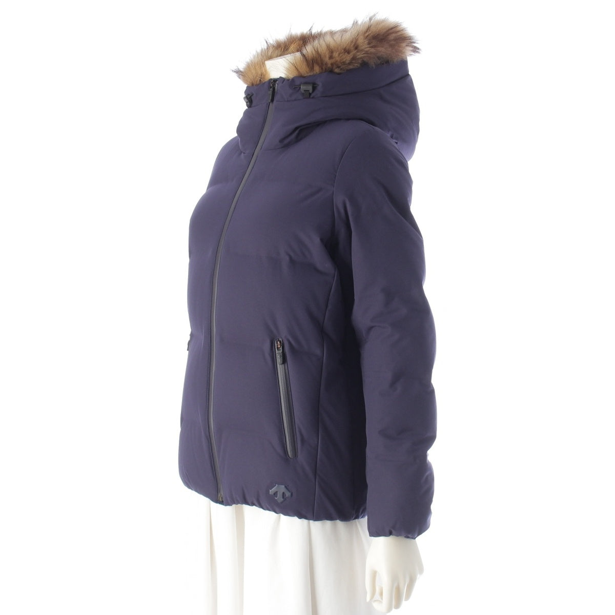 DESCENTE Mizusawa down Raccoon dog Far food Down jacket DOR-G8519W Navy M
