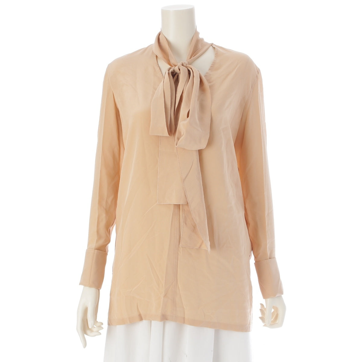 SPORTMAX ELLENI silk Bow tie blouse tops 2196024106 beige 38