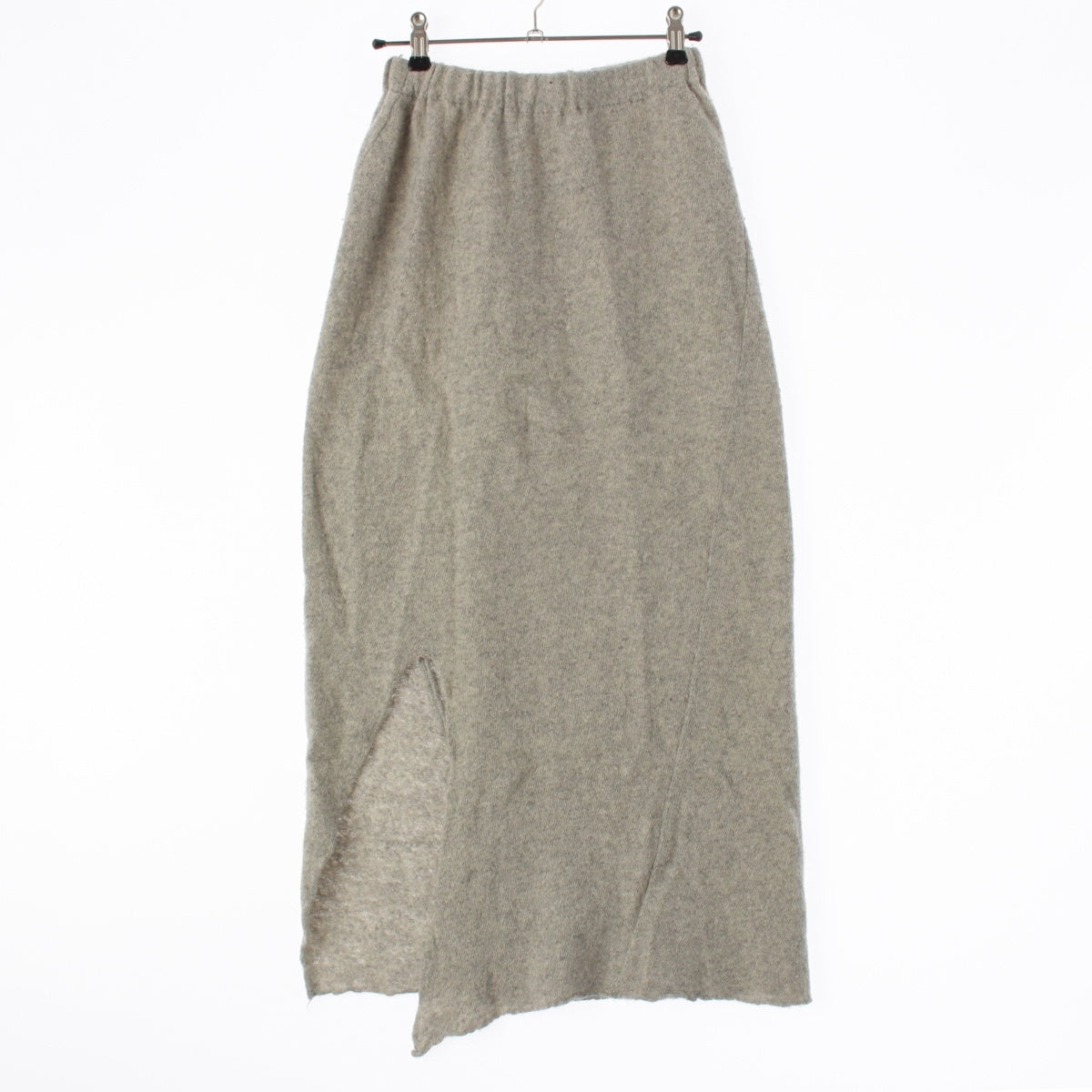 COMME des GARCONS Wool nylon Shrinkage Deformation Slit Long skirt GT-040470 gray